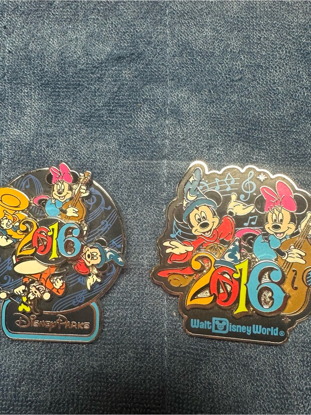 Walt Disney World 2016 Mickey & Minnie Pin Set - Colorful